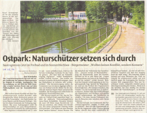 Mindelheimer Zeitung: Ostpark: Naturschützer setzen sich durch