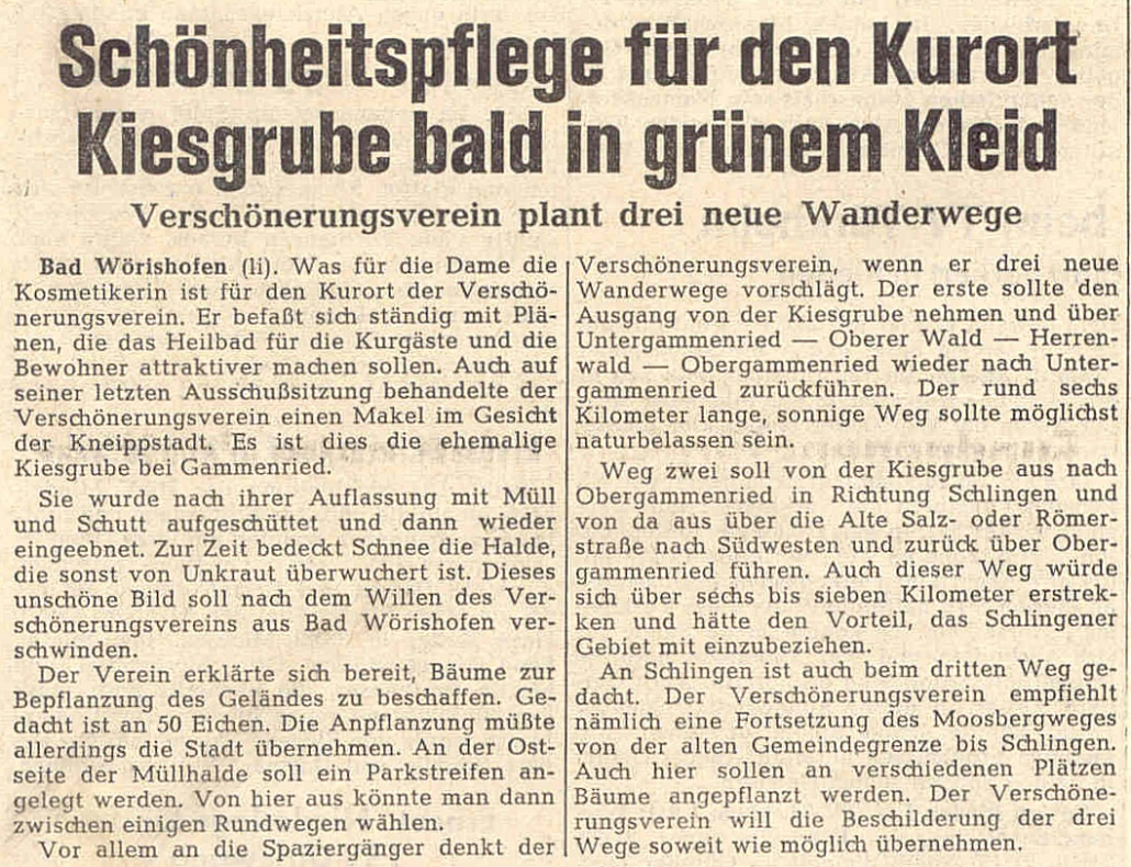 Mindelheimer Zeitung: Kiesgrube bald in grünem Kleid