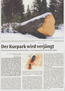 Mindelheimer Zeitung: Der Kurpark wird verjüngt
