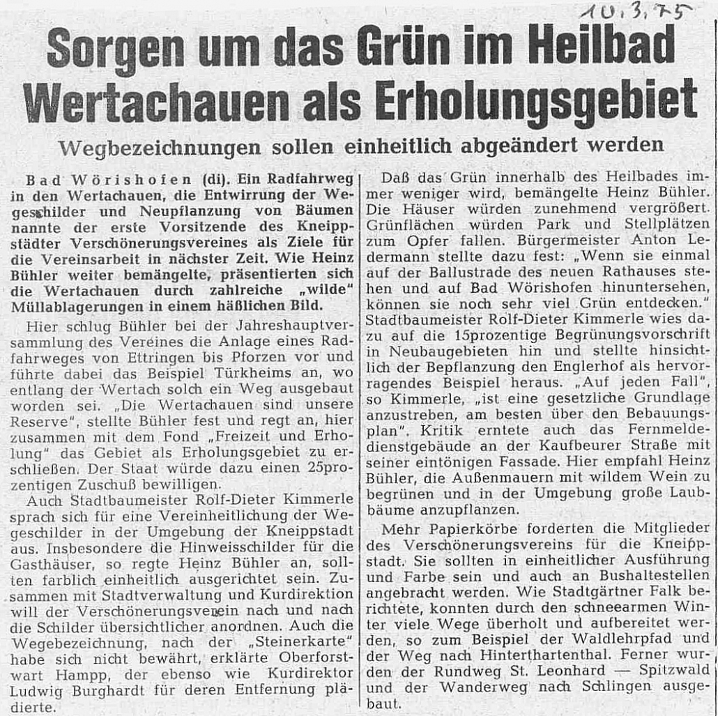 Mindelheimer Zeitung: Sorgen um das Grün im Heilbad