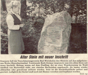 Mindelheimer Zeitung: Alter Stein mit neuer Inschrift
