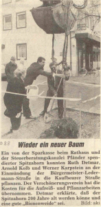 Mindelheimer Zeitung: Wieder ein neuer Baum
