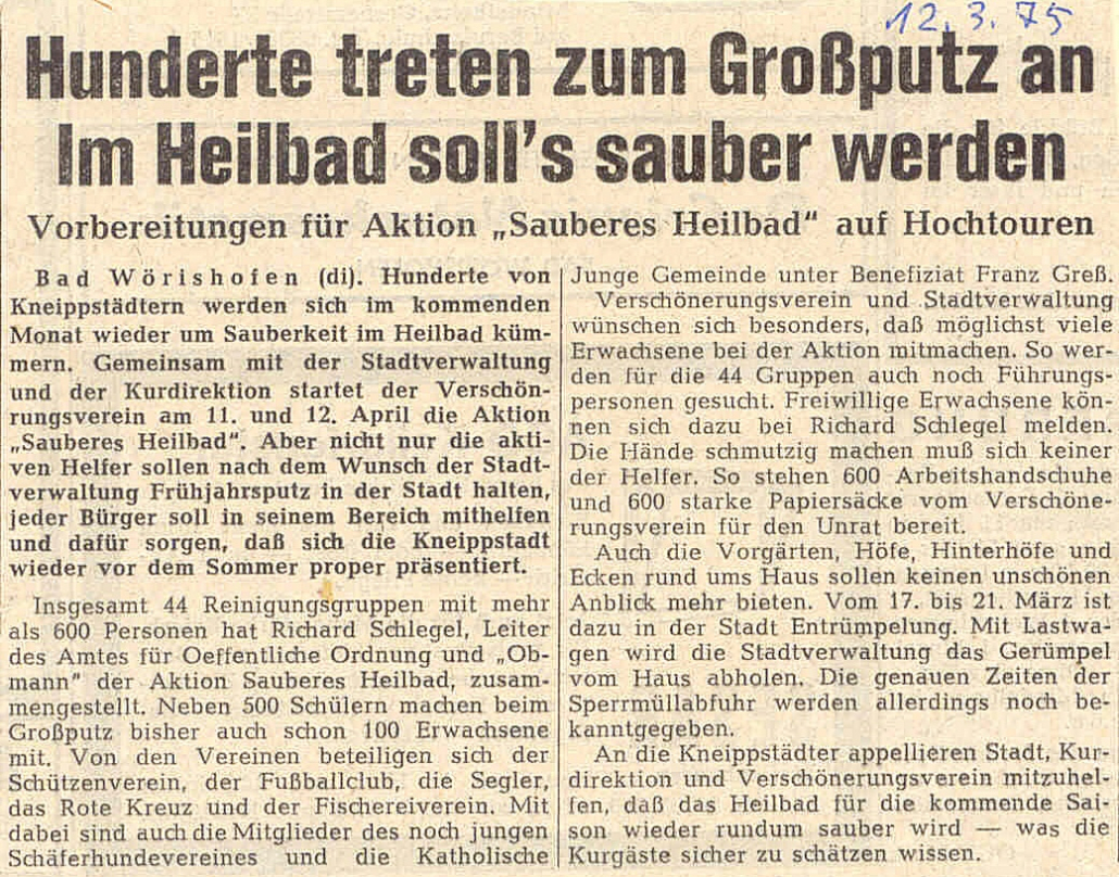 Mindelheimer Zeitung: Hunderte treten zum Großputz an
