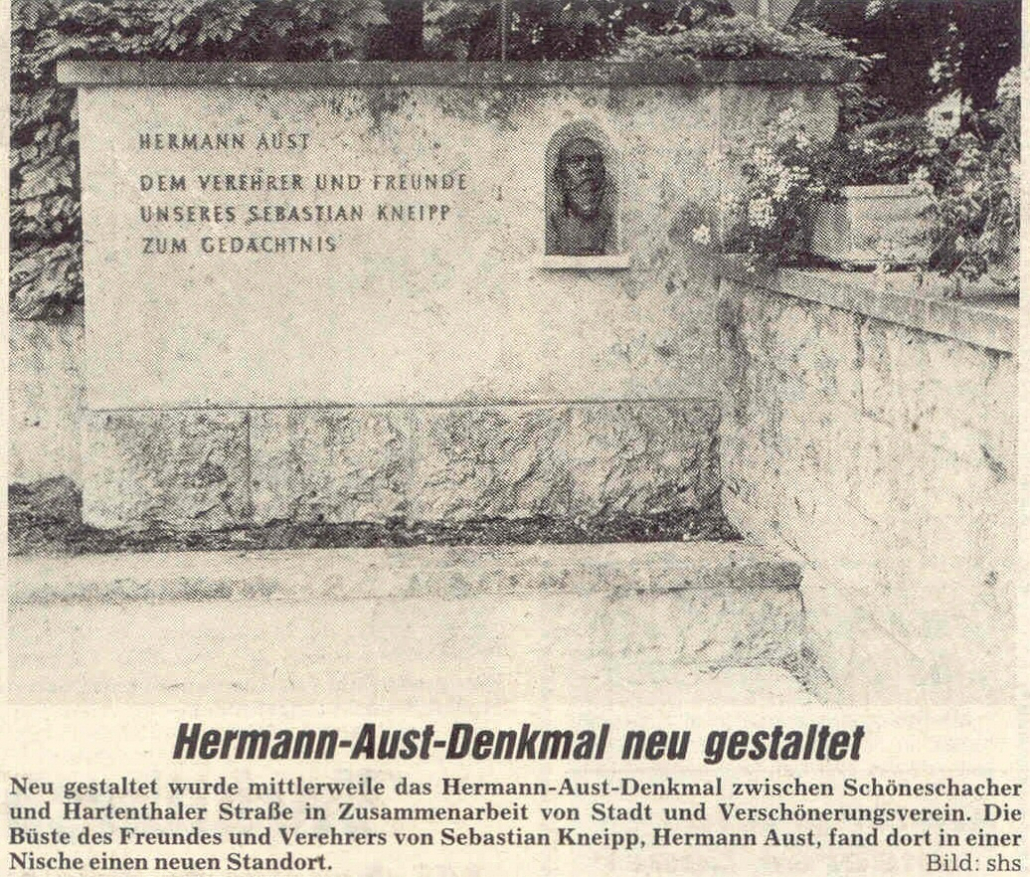 Mindelheimer Zeitung: Hermann-Aust-Denkmal neu gestaltet