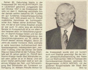 Mindelheimer Zeitung: 80. Geburtstag von Wilhelm Pittroff