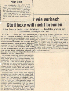 Mindelheimer Zeitung: Stoffhexe will nicht brennen -1