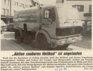 Mindelheimer Zeitung: Ankündigung Aktion Sauberes Heilbad