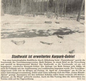 Mindelheimer Zeitung: Stadtwald ist erweitertes Kurpark-Gebiet