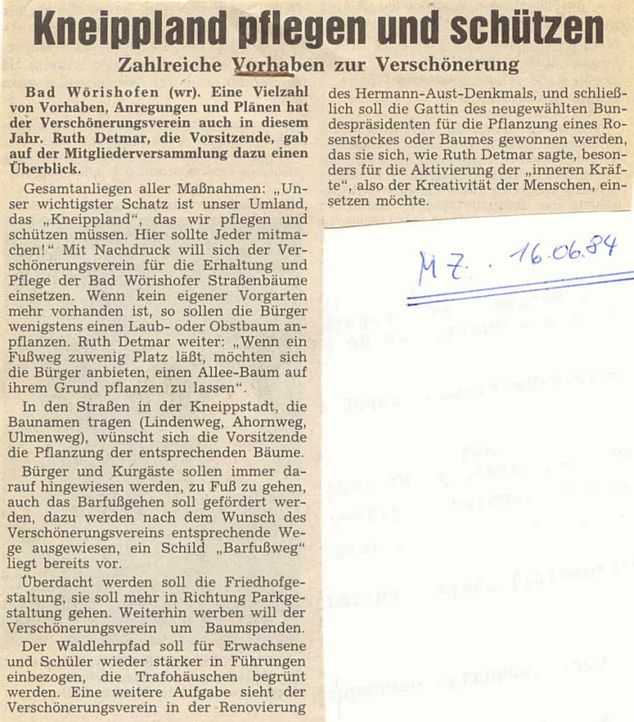 Mindelheimer Zeitung: Kneippland pflegen und schützen