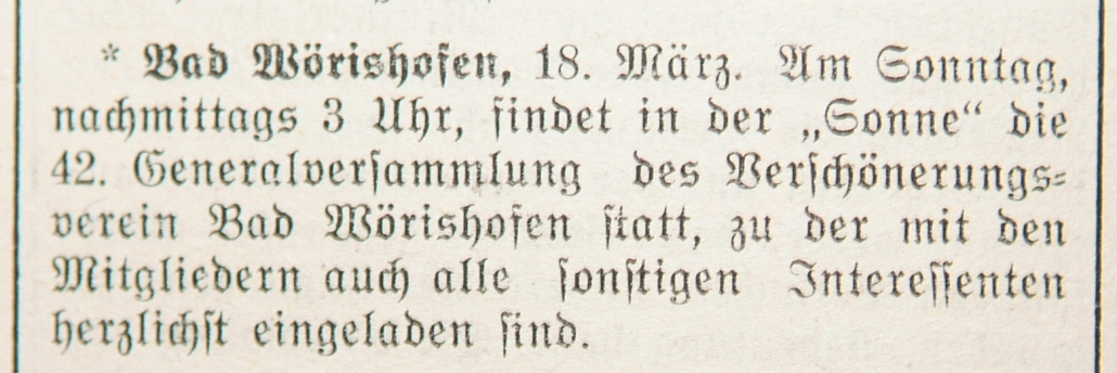 Mindelheimer Zeitung: Ankündigung Generalversammlung