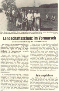 Mindelheimer Zeitung: Landschaftsschutz im Vormarsch