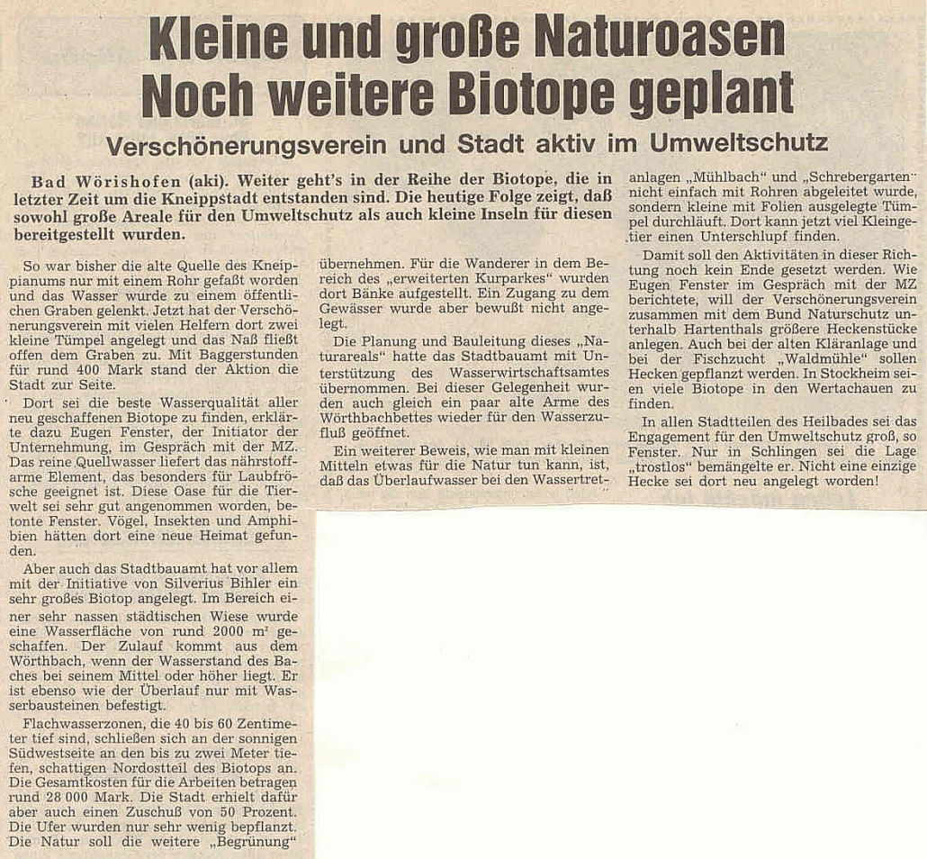 Mindelheimer Zeitung: Kleine und große Naturoasen