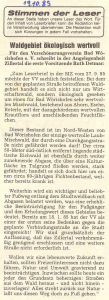 Mindelheimer Zeitung: Leserbrief - Waldgebiet ökologisch sinnvoll