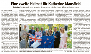 Mindelheimer Zeitung / 16.10.2018: Eine zweite Heimat für Katherine Mansfield