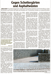 Mindelheimer Zeitung / 03.09.2019: Gegen Schottergärten und Asphaltwüsten