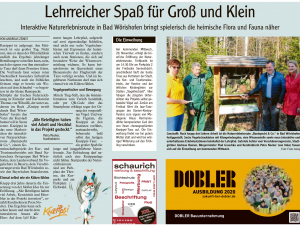 Mindelheimer Zeitung / 16.11.2019: Lehrreicher Spass fuer Gross und Klein