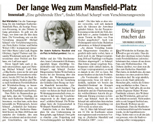Mindelheimer Zeitung / 12.02.2020: Der lange Weg zum Mansfield-Platz
