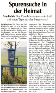 Mindelheimer Zeitung / 07.07.2020: Spurensuche in der Heimat. Die Bernhard-Säule