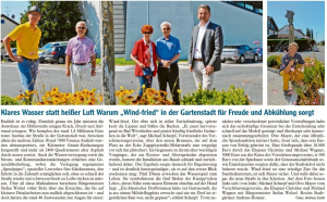 Mindelheimer Zeitung / 03.08.2020: "Wind-fried“ in der Gartenstadt. Der Brunnen