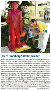 Mindelheimer Zeitung / 17.08.2020: "Herr Blomberg" strahlt wieder