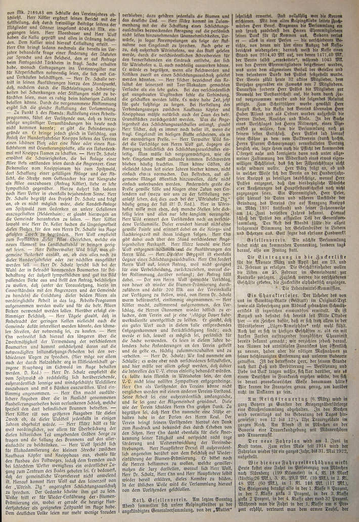Mindelheimer Zeitung: Bericht Generalversammlung Teil 2