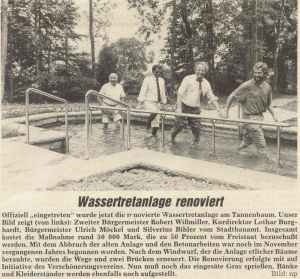 Mindelheimer Zeitung: Wassertretanlage renoviert