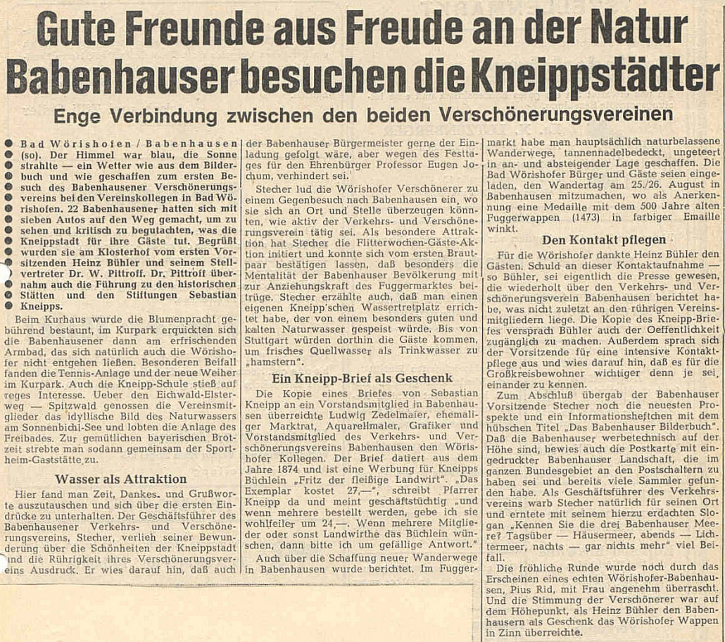 Mindelheimer Zeitung: Gute Freunde aus Freude an der Natur