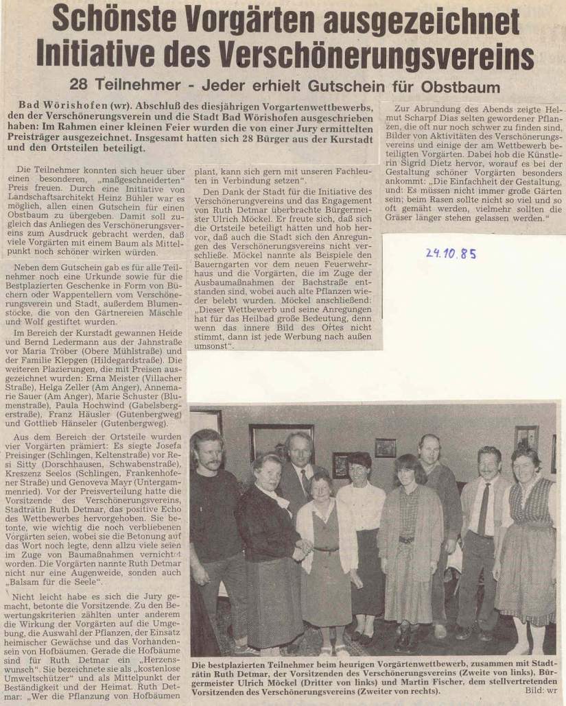 Mindelheimer Zeitung: Schönste Vorgärten ausgezeichnet