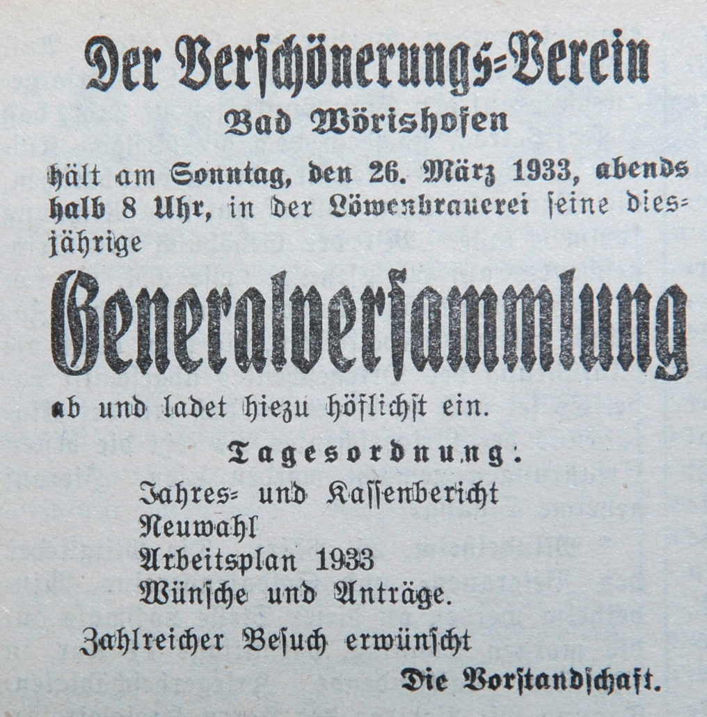 Mindelheimer Zeitung: Aufruf zur Generalversammlung