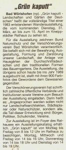 Mindelheimer Zeitung: Ausstellungsankündigung - "Grün kaputt"