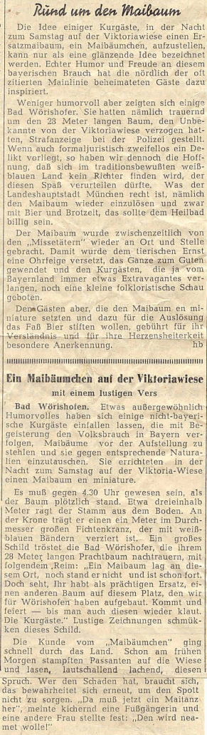 Mindelheimer Zeitung: Rund um den Maibaum 