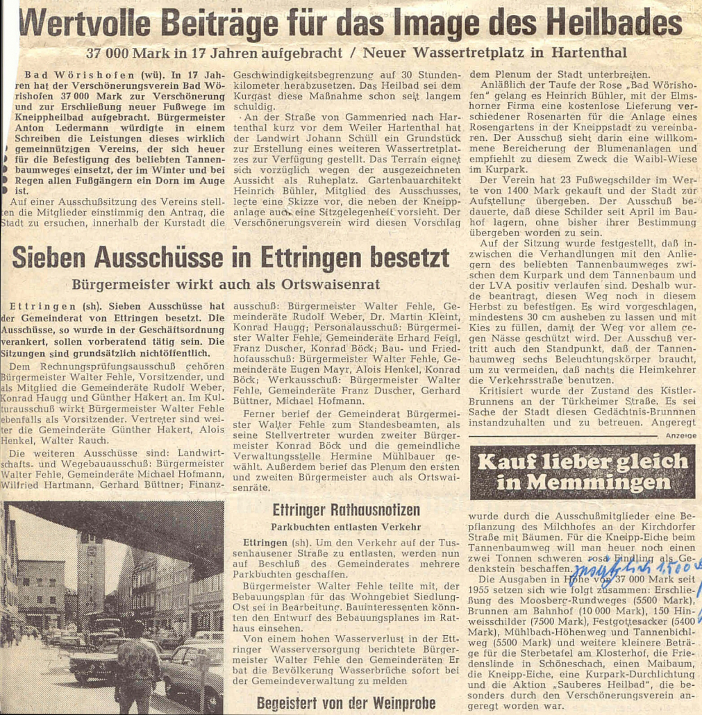 Mindelheimer Zeitung: Wertvolle Beiträge für das Image des Heilbads