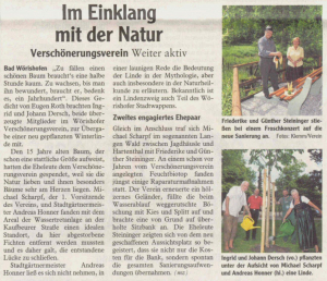 Mindelheimer Zeitung 18.06.2011: Im Einklang mit der Natur