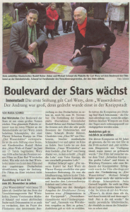 Mindelheimer Zeitung: Boulevard der Stars wächst