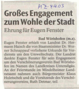 Mindelheimer Zeitung: Großes Engagement zum Wohle der Stadt