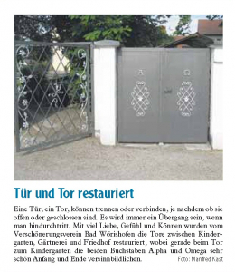 Mindelheimer Zeitung: Tür und Tor restauriert