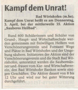 Mindelheimer Zeitung: Kampf dem Unrat!