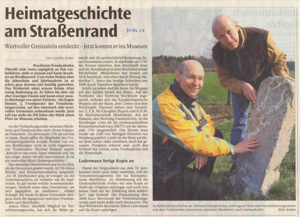 Mindelheimer Zeitung: Heimatgeschichte am Straßenrand