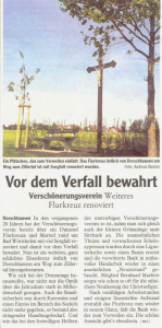 Mindelheimer Zeitung 26.05.2011: Vor dem Verfall bewahrt
