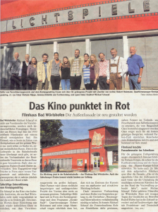 Mindelheimer Zeitung 15.10.2012: Das Kino Punktet in Rot