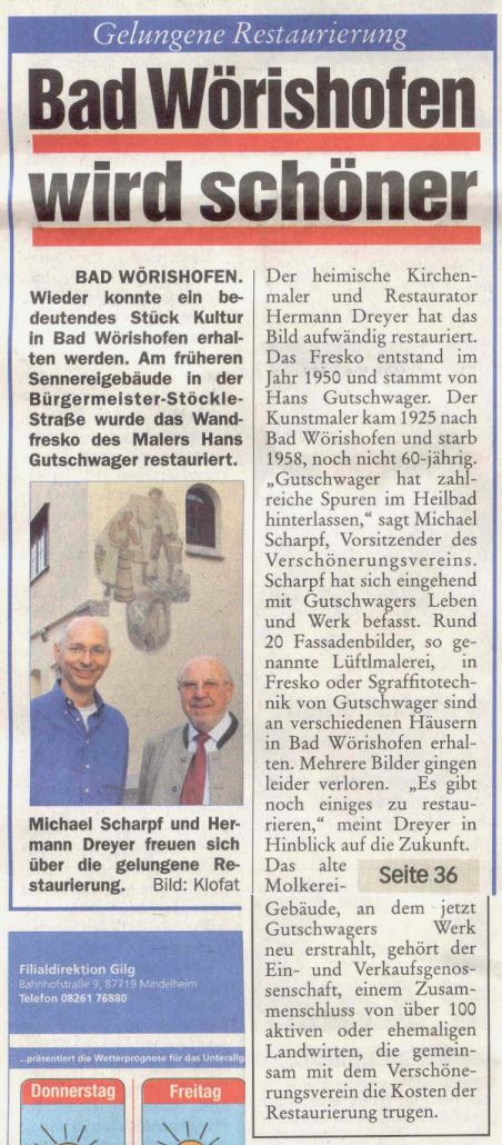 Unterallgäuer Rundschau 14.09.2011: Bad Wörishofen wird schöner