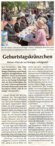 Wochenkurier / 23.05.2019: Geburtstagskränzchen - Hut ab vor Kneipp