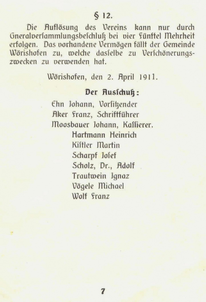 Historische Satzung von 1911 -7