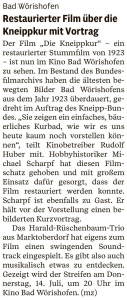Mindelheimer Zeitung / 12.07.22: Restaurierter Film mit Vortrag